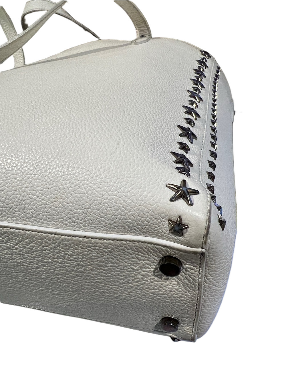 Jimmy Choo White Star Large Leather Tote - Picture 14 of 17